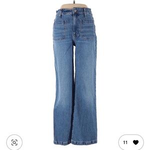 Madewell Perfect Vintage Wide Leg Jean with patch pockets size 27